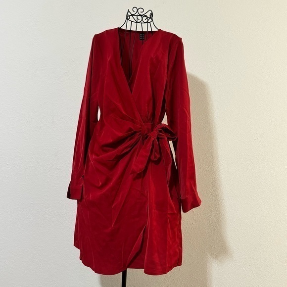 SHEIN Dresses & Skirts - Red Wrap Dress/Robe